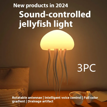Jellyfish Mood Lamp LED Jellyfish Night Light Portable Jellyfish Lamp Smart Table Lamp for Bedside Desk